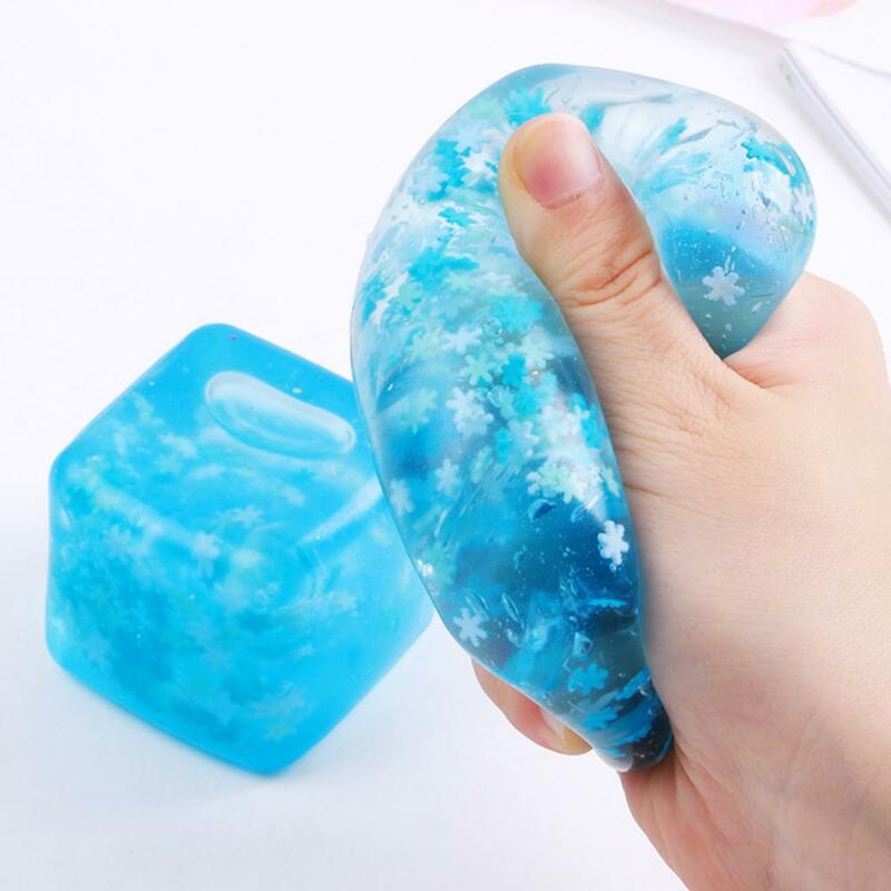 Stress Relief Toy Ice Cube Stress Balls Funny Anxiety Relief Toy for Kids Adults Ice Toy for Stress Calming Slow Rising Fidget