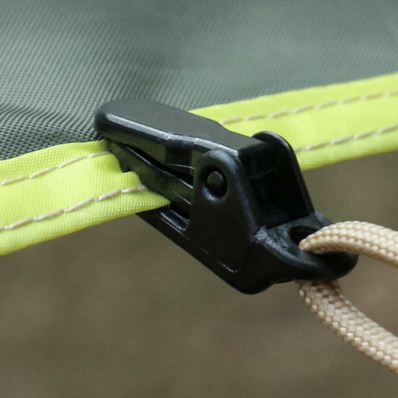 1/10 pz telone Clip tenda baldacchino Clip fibbia all'aperto vento corda morsetti riutilizzabile tenda da sole alpinismo accessori da campeggio