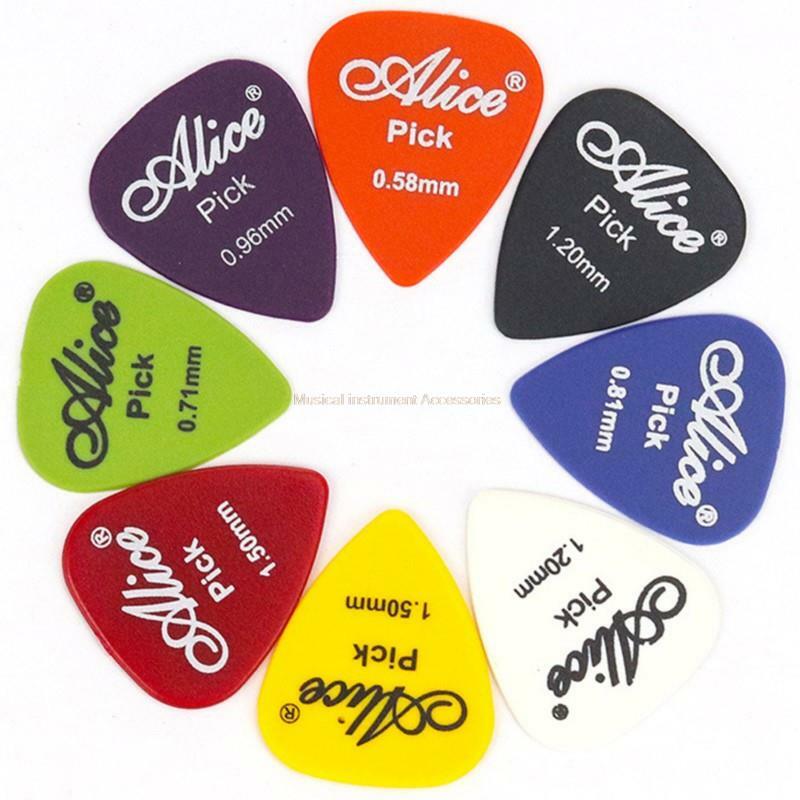 ALICE Frosted Smooth Surface Pick Folk Acoustic Guitar Finger Piece Electric Shrapnel 0.58mm-1.5mm 50 Pieces Wholesale