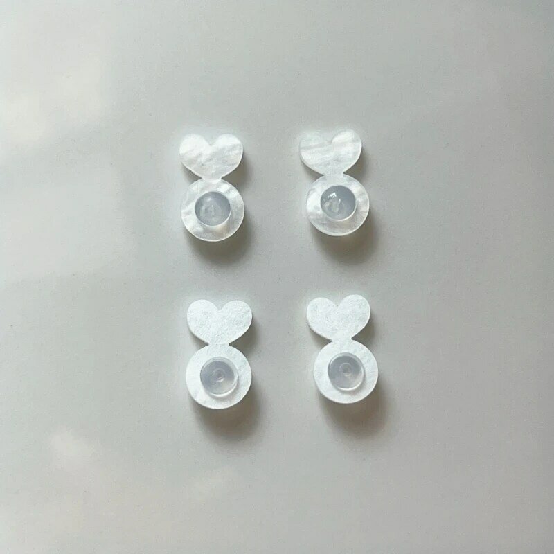 흰색 귀걸이 리프터 세트 6개 팩 사용하기 쉬운 귀마개 귀걸이 걸쇠 XXFB 지원