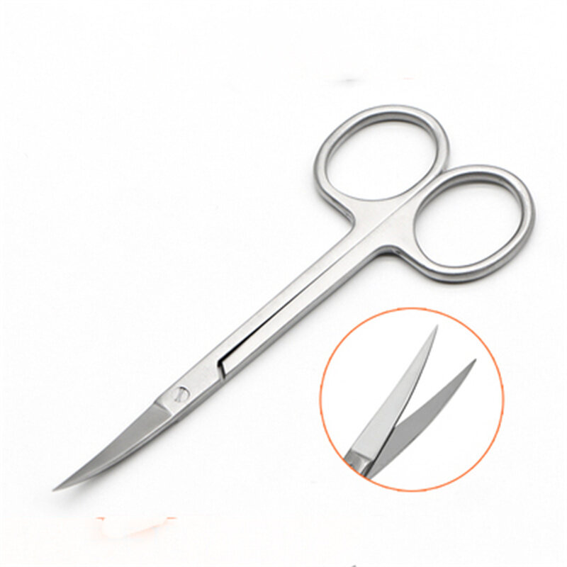 11.5cm Stainless Steel Express Scissors Straight Scissors/Curved Scissors Ophthalmic Fine Beauty Scissors Stripping Scissors