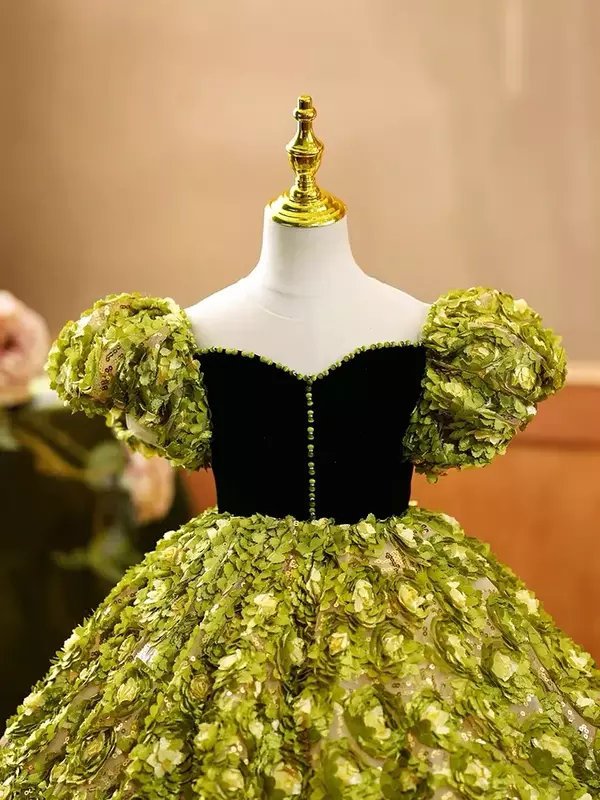 Роскошное пляжное платье ручной работы с цветами, бальное платье принцессы для первого причастия, Цветочное платье 2023