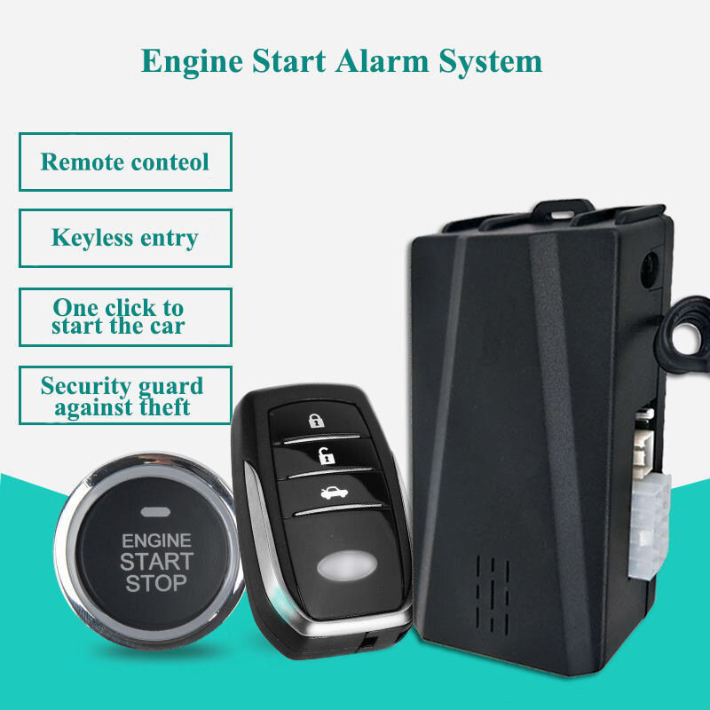 12V Universal Anti-theft System Remote Start Fernbedienung Keyless Entry PKE One-Taste Start-System