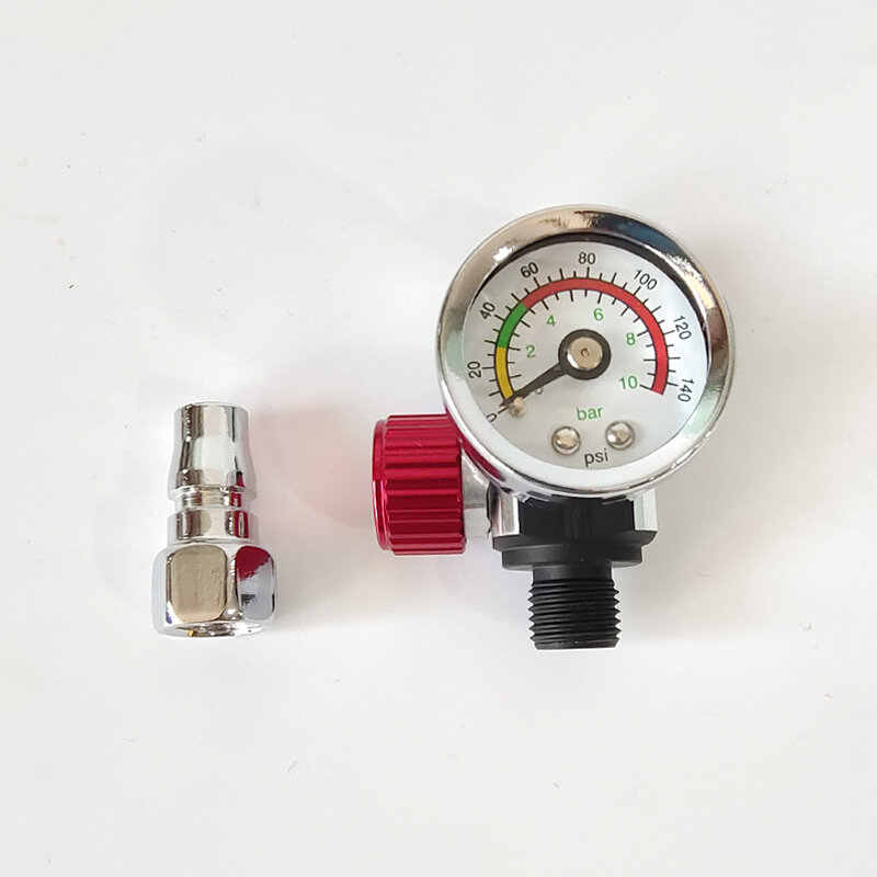 ATPRO Spray Gun Barometer Pressure Regulator Paint Sprayer Universal Pressure Gauge Control Regulator Inlet G1/4