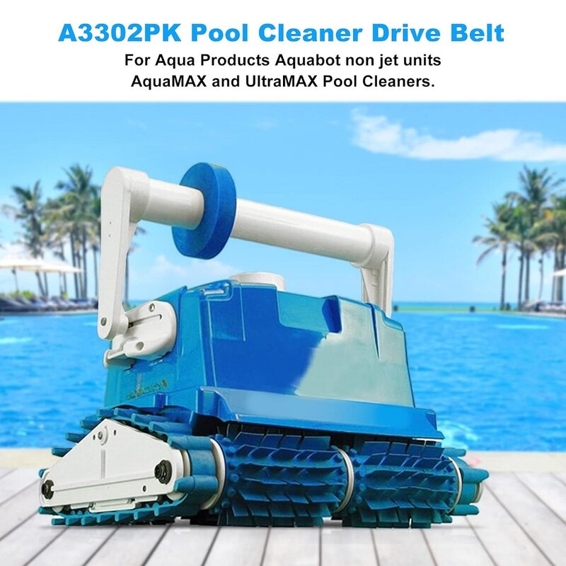 A3302PK Pool Cleaner Robot Belt for Aquabot Pool Cleaner Robot 3302 Aquabot Parts Drive Belts - 4 Pack