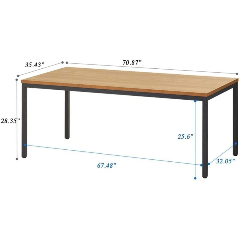 Large Computer Desk Table 36X72 Inches Office Desk  Writing for Home  Workstation Wide Metal Sturdy Frame