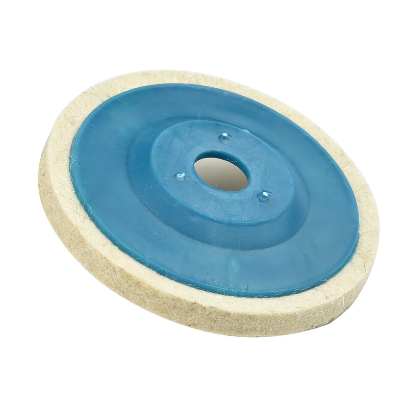Disco abrasivo per lucidatura in feltro di lana disco per lucidatura per utensili per smerigliatrice rotante angolare parti di ricambio per fori da 1.6cm