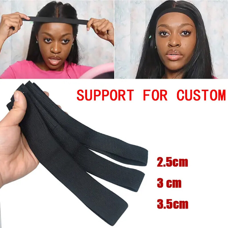 3pcs Wig Band For Edges Melt Band For Lace Wigs Adjustable Magic Sticker Edge Slayer Band 3cm Width Elastic Band for Hair Edges