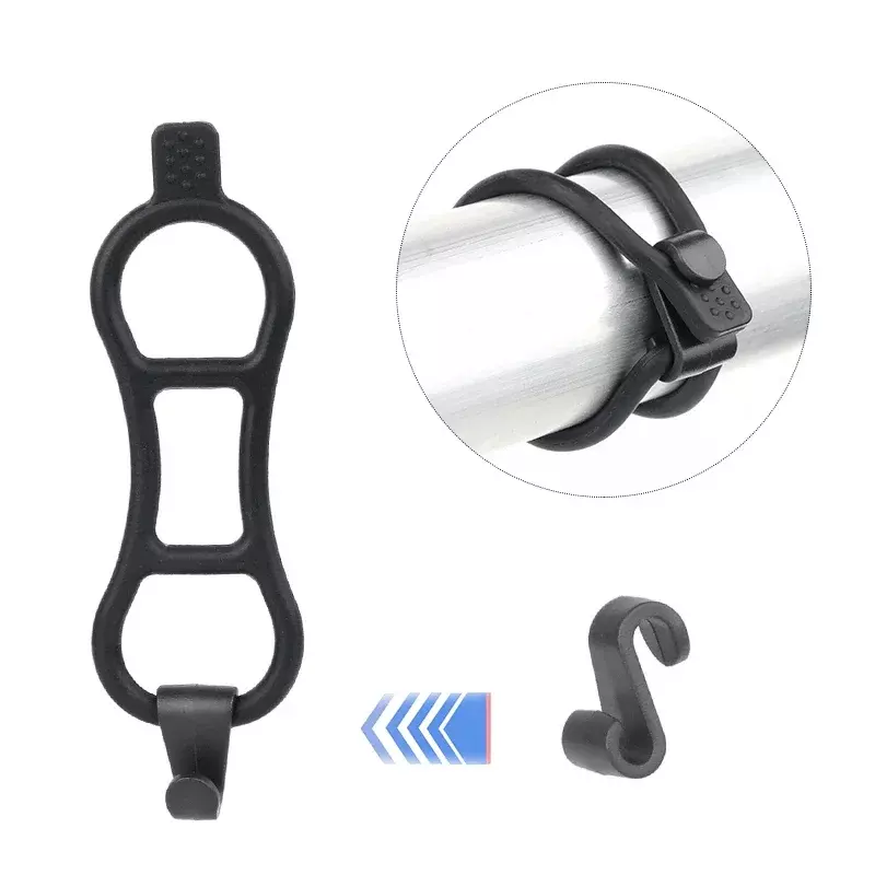 Bicycle Front Light Torch GEL Silicone Fixing Band Helmet Pump Rubber Fastening Strap 18-26cm Stretch MTB Road Bike Parts