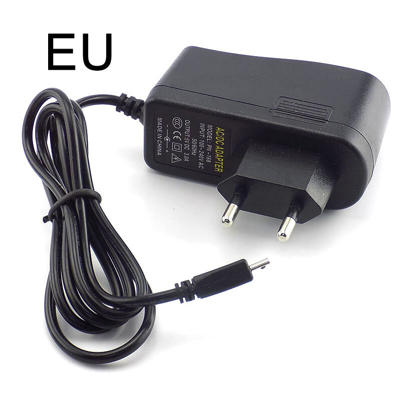 Adaptador de Alimentação Micro USB para Raspberry Pi Zero, UE, EUA Plug, Fonte do Carregador para Tablet, PC, AC DC, 100V-240V, 3000mA, 5V, 3A