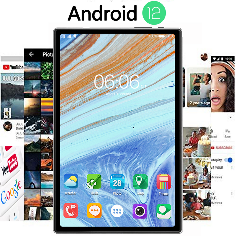 2024 글로벌 구글 BDF 탭 G10 안드로이드 12 태블릿 패드, 10.1 인치 와이파이, 3G, 4G LTE 네트워크, 옥타 코어, 6GB, 128GB 태블릿, 안드로이드 12