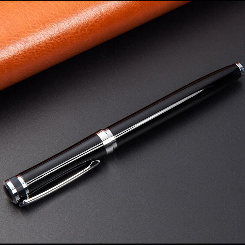 عالية الجودة كامل المعادن العلامة التجارية الأسطوانة قلم حبر جاف رجال الأعمال توقيع الكتابة القلم شراء 2 إرسال هدية