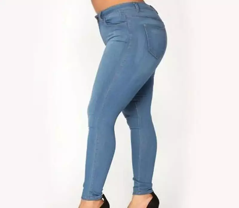 Autumn/spring Women's Fashion Jeans High Waist Pants 5XL Pants Casual All-match Oversized Pants High Elastic Jeans Plus Size