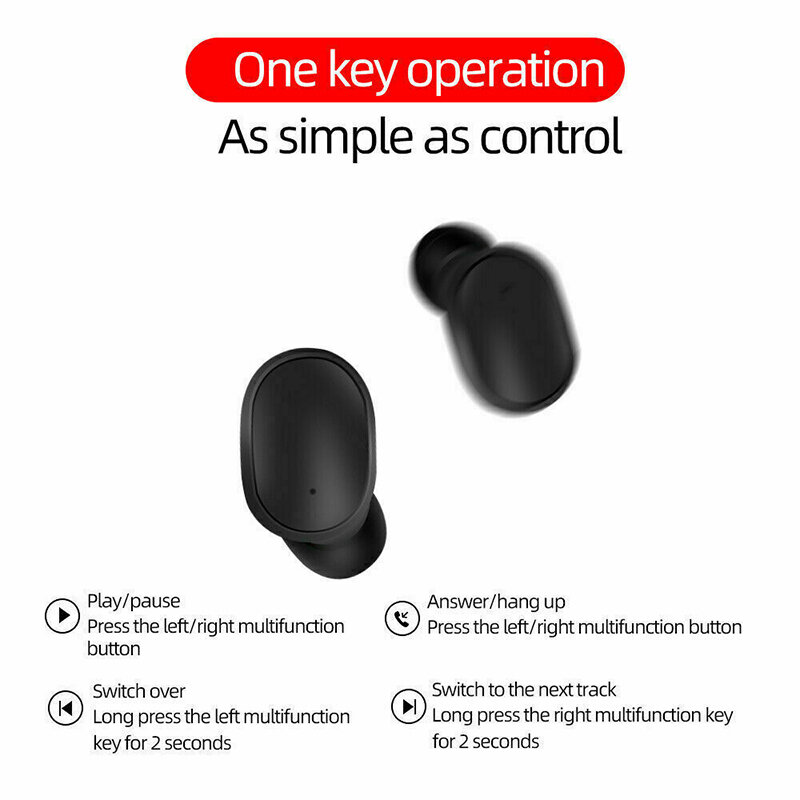 E6S TWS Bluetooth Earphones Wireless bluetooth headset Noise Cancelling Headsets With Microphone Headphones For Xiaomi Samsung