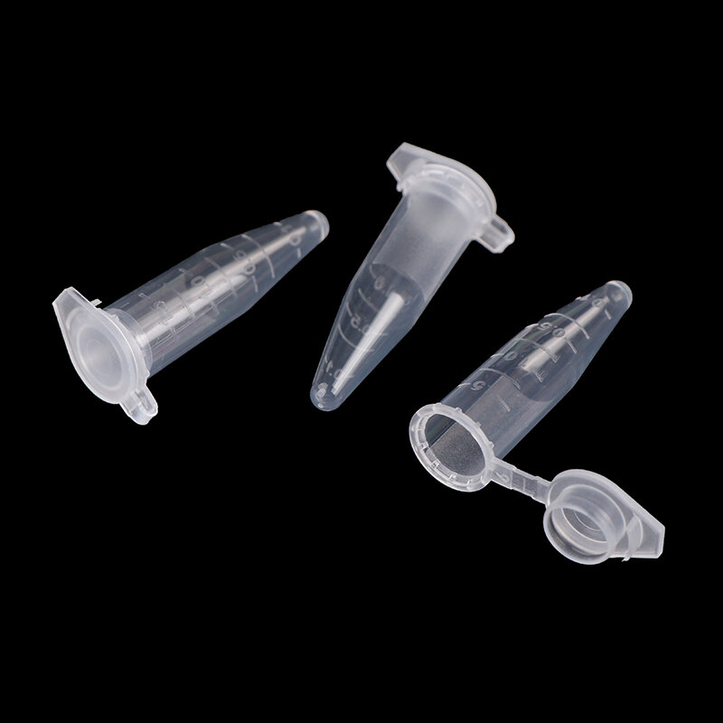 Mini tubos de ensayo de plástico, tubos de centrífuga graduados de laboratorio, 50 piezas, 1,5 ml
