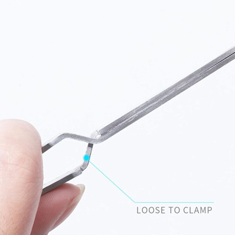 Profissional pinças de aço inoxidável para nail art, manicure moldar clip colorido ferramenta extensão