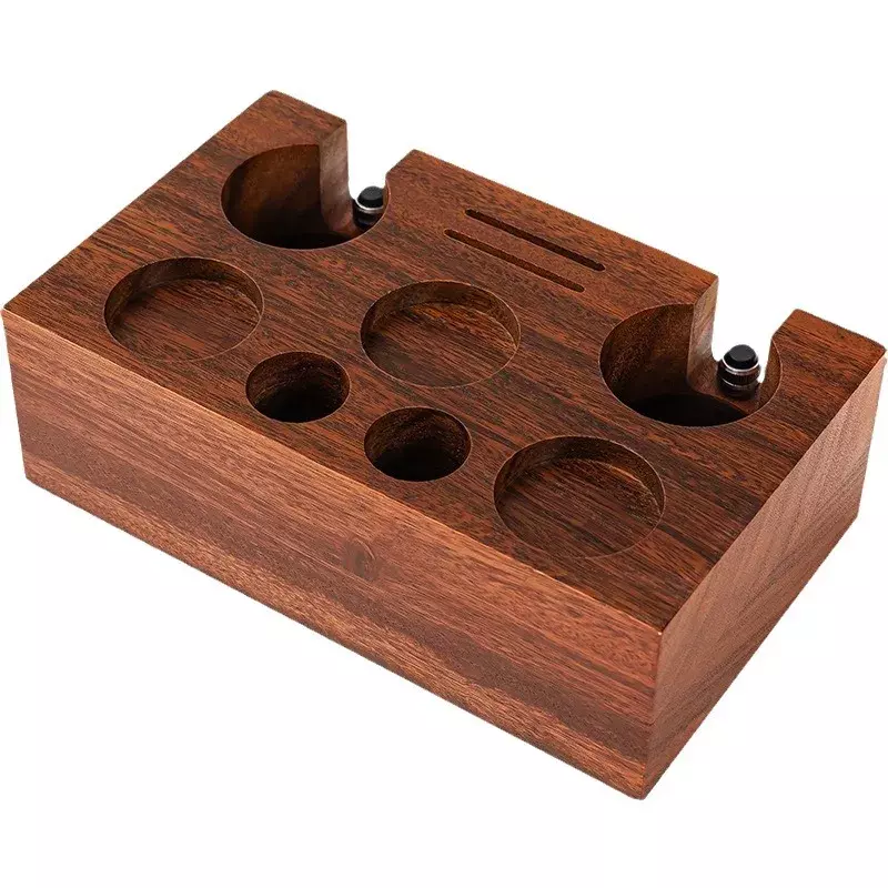 Tamping Mat Coffee Accessories Organizer Wooden Stand for Coffee Tamper Base Barista Cafe Accessories Tamp Station Holder Wood