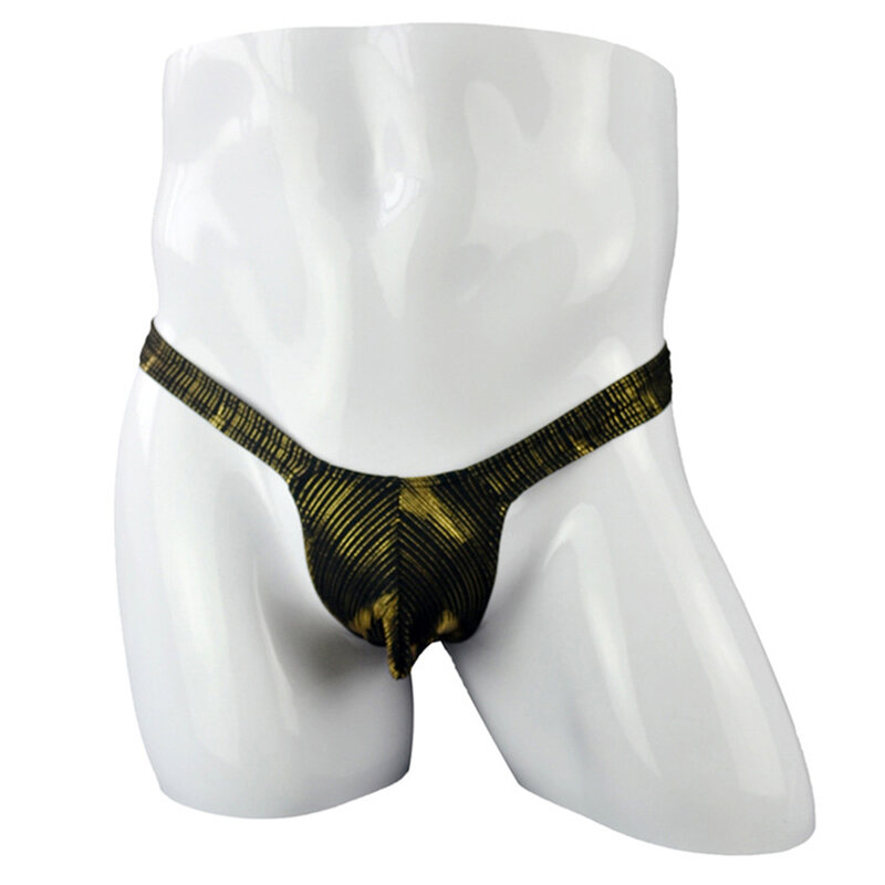 T-back Thong Pria Seksi Tonjolan Kantong Celana Dalam Dicetak Celana Dalam Rendah Naik Udnerpants Bikini Celana Dalam Gay Bunga G-string