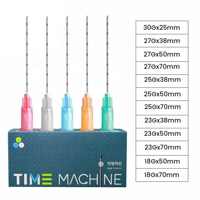 Microcánula estéril médica de 50 piezas, 25G, 50mm, 70mm, aguja de punta roma para rellenos de ácido hialurónico inyectable, venta al por mayor