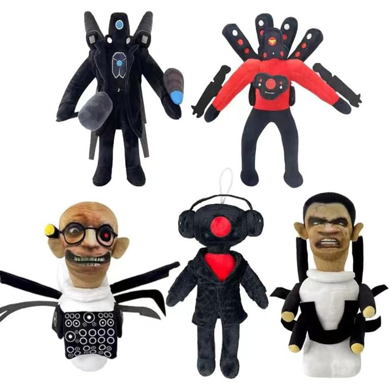 Skibidi Toilet farcito peluche bambola giocattoli regali da collezione per bambini fan adulti compleanno Anime Game Figure Titan TV Man Cameraman