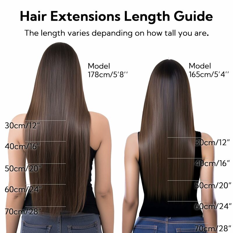7 buah/set klip lurus dalam ekstensi rambut manusia pakan kulit mulus rambut Brasil tak terlihat 14-24 inci untuk wanita 100g/set