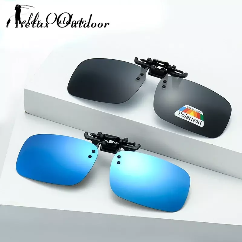 Clipe polarizado óculos de sol miopia óculos clip driver pesca visão noturna miopia clip-on sun sombreamento óculos