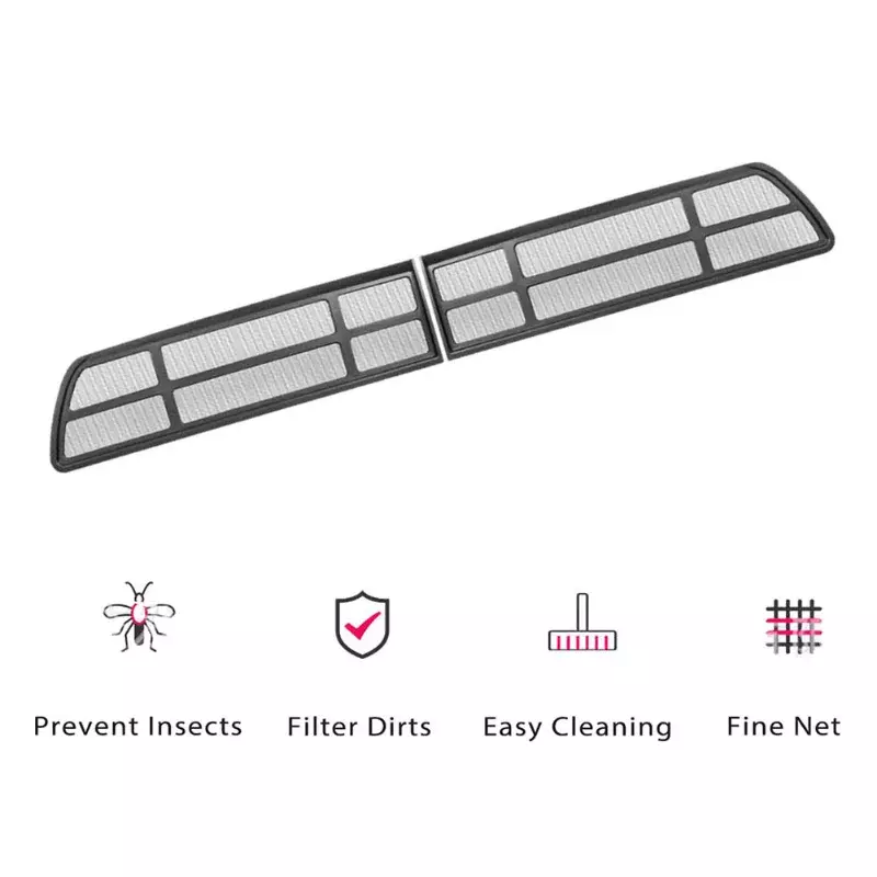 Wlot powietrza pokrywa ochronna dla Tesla Model 3 Y zabezpieczający przed owadami przedni bagażnik, osłona wlotu powietrza, filtr do czyszczenia
