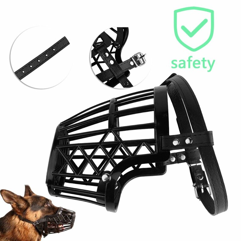 Strong Dog Muzzle Basket Anti-Biting Anti-barking Mouth Cover Dog Adjustable Straps Mask Protective Gear Pet Training Supplies