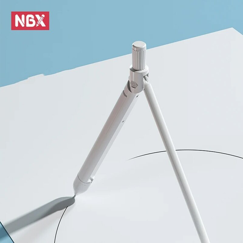 NBX-Brújula de lápiz para dibujo escolar, compresas de suela de gallo, Herramientas de geometría de matemáticas, lápiz mecánico, suministros escolares