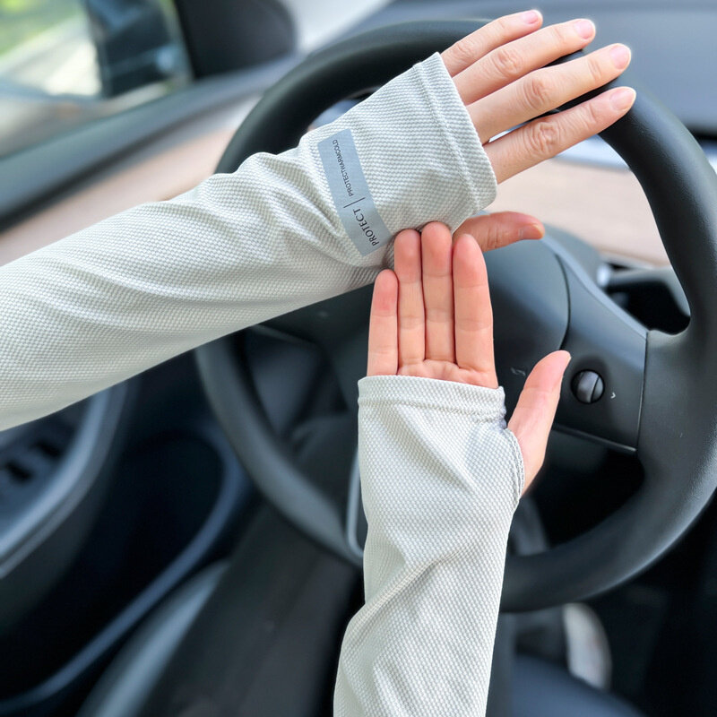 Rękawy z filtrem lodowym rękawy męskie duże rozmiary ochrona przeciwsłoneczna rękawy naramienne Outdoor Driving UV ochrona przed rękawy naramienne luźne rękawice
