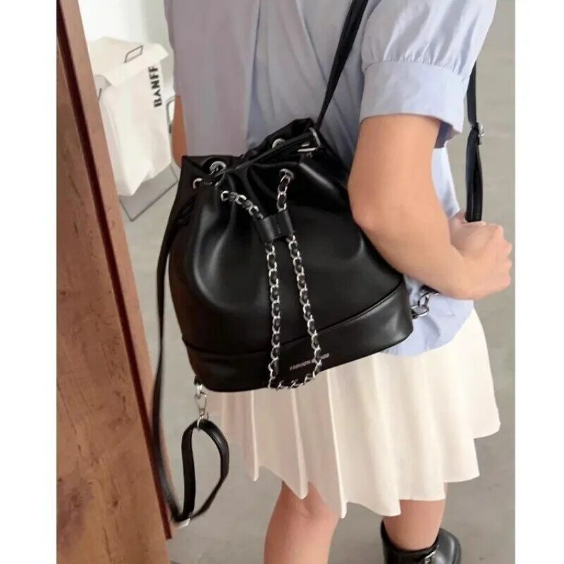 Модный серебристый женский рюкзак Xiuya, кожаный корейский модный простой летний маленький наплечный рюкзак, элегантный женский рюкзак в эстетике