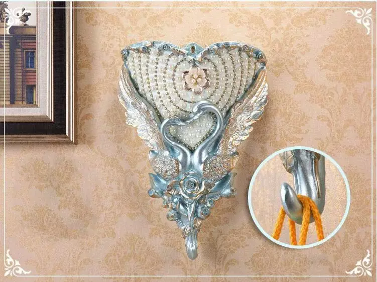 Florero de resina de diamante de lujo antiguo europeo, Ornanents, maceta colgante de pared para el hogar, artesanías, sala de estar figuritas de escritorio para, decoración