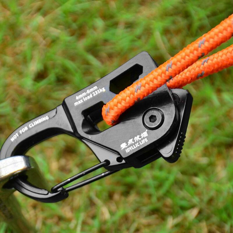Camping Accessories Durable Aluminum Alloy Tent Rope Tensioner for Lightweight Portable Camping Gear Strong for Outdoor