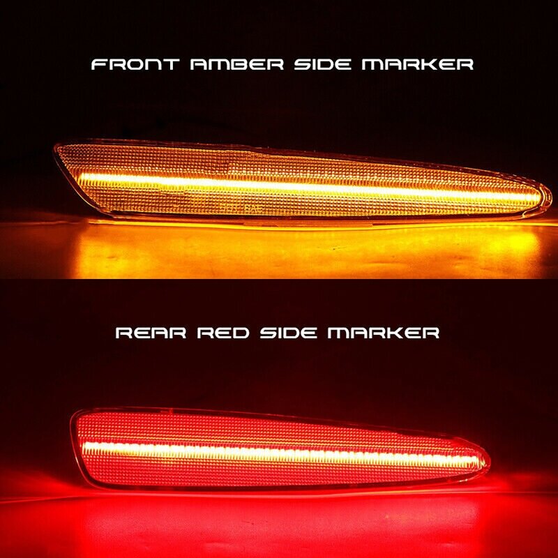 4Pcs LED Side Marker Light ด้านหน้าและด้านหลังไฟกระพริบสำหรับ Chevrolet Corvette C6 2005-2013