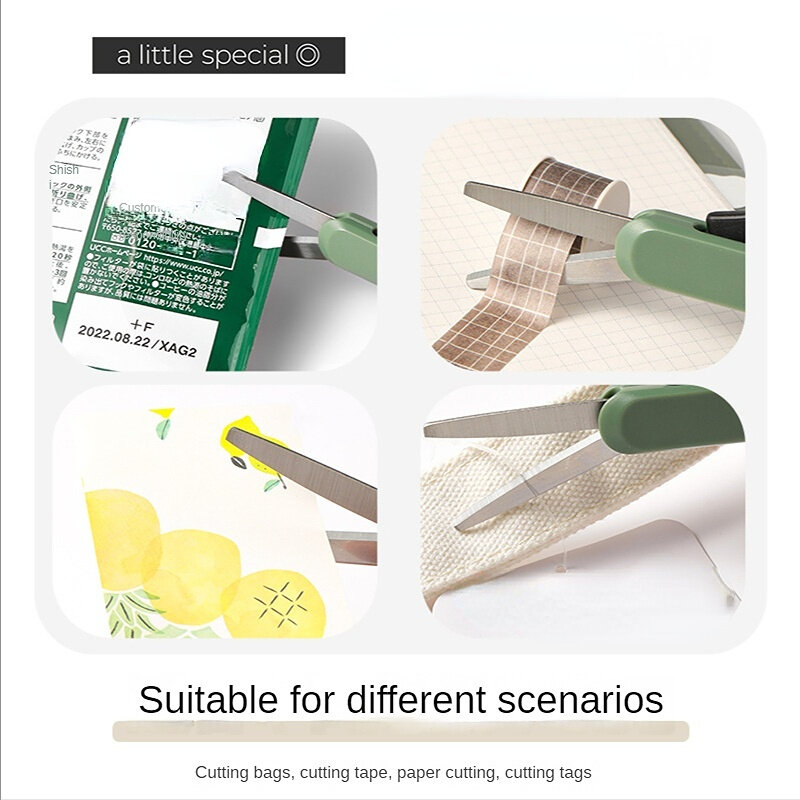 Kokuyo A Little Special Folding Portable  Mini Scissors Resin Opening Knife Kawaii School Stationery Supplies Tiny Scissors