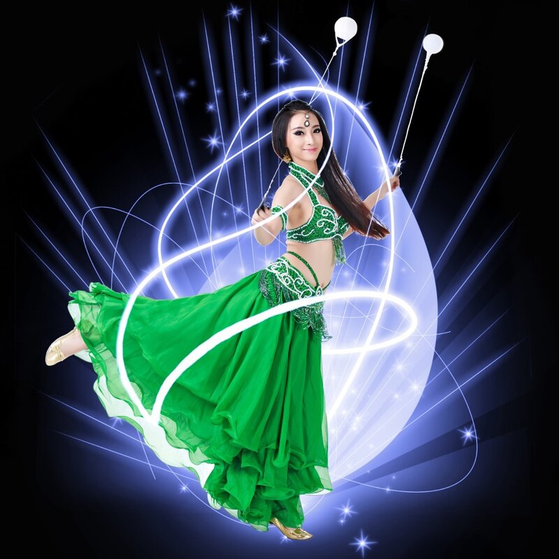 1pair/lot belly dance balls LED  thrown balls for belly dance hand props stage performance accessories