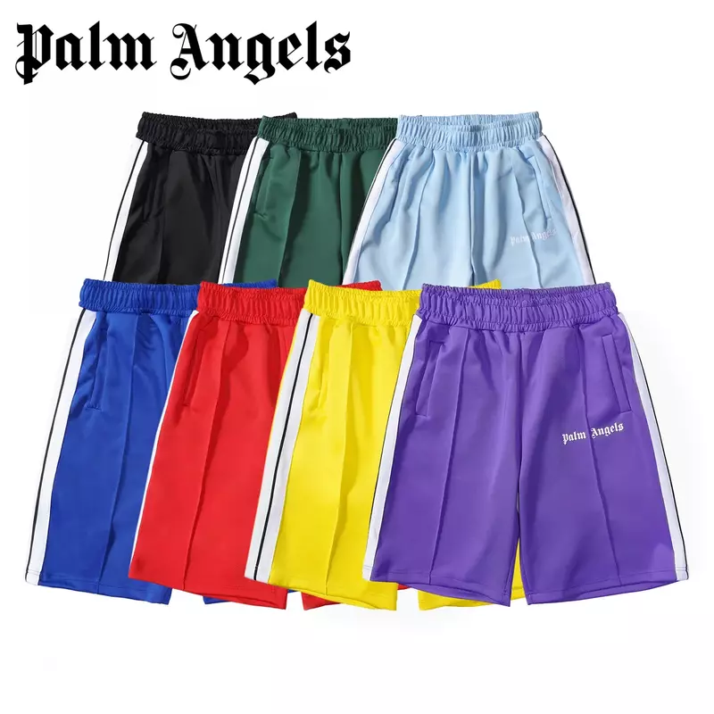 Palm angels fashion pantai warna-warni berkualitas tinggi pria dan wanita kasual dapat dipakai lebih dari celana seperempat pendek