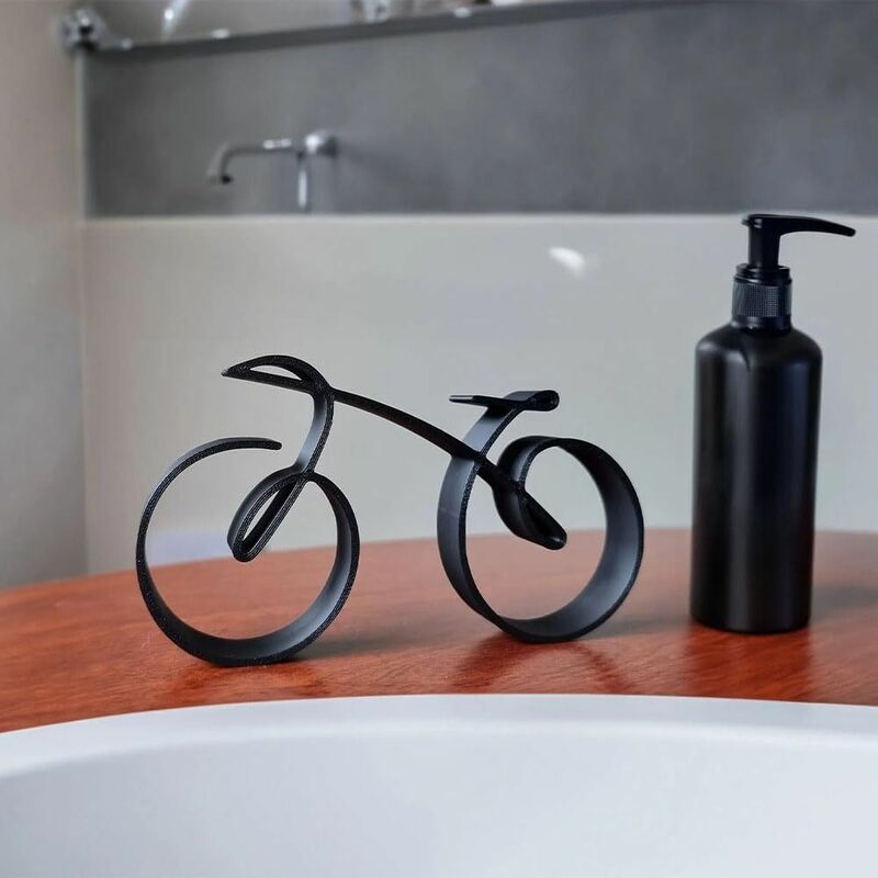 Escultura de bicicleta de estilo enmarcado de alambre, escultura de silueta de bicicleta Simple, arte de bicicleta, decoración de escritorio, regalo para entusiastas del ciclismo