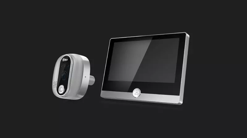 W1 4.3 cali inteligentny dzwonek kamera szpiegowska LCD noktowizor dzwonek do drzwi inteligentny 1080P HD pixel wewnętrzny bezprzewodowy monitor