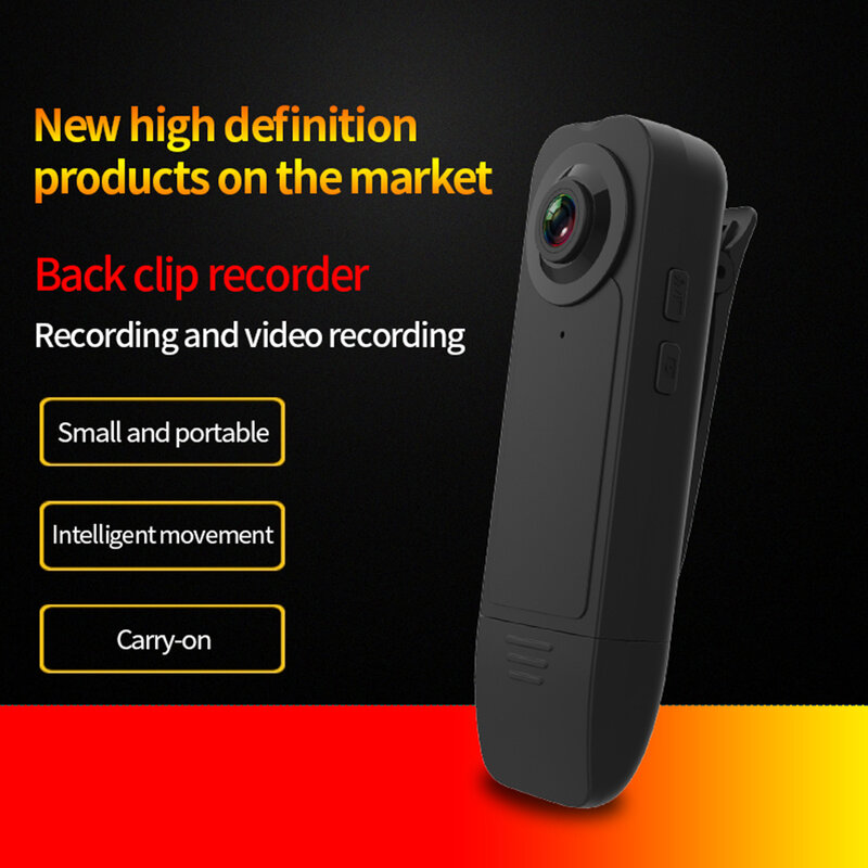 Mini Câmera de Alta Definição, Detecção de Movimento, Monitoramento de Segurança, Bateria Embutida, DV Doméstico, Pequena, 1000mAh, 6 Horas, 1080P