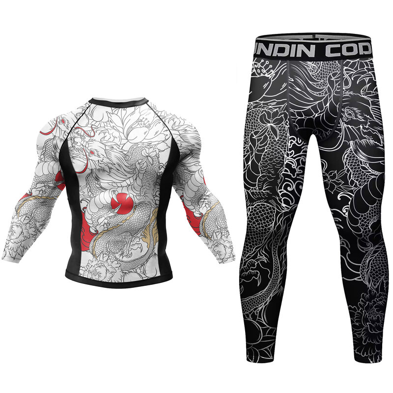 Cody Set Customized Clothes Rash Guard Jiu Jitsu No Gi Shirt + Spandex Pants MMA Uniform Workout Set UPF 50 Sunscreen Clothing