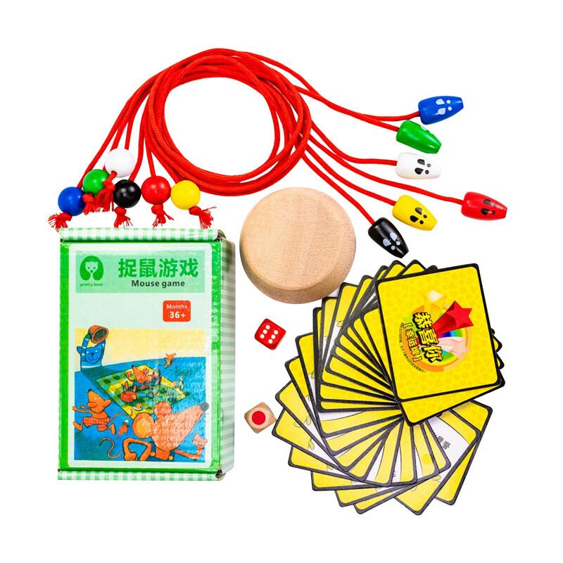 Criativo rato de madeira jogo captura brinquedo interativo educacional sensorial aprendizagem brinquedo desenvolver habilidades finas do motor para o menino crianças