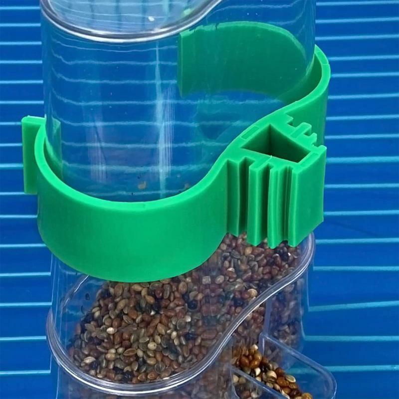 2 pezzi mangiatoia automatica per uccelli da compagnia con Clip mangiatoia per uccelli a prova di schizzi accessori per gabbie per uccelli contenitore per alimenti per uccelli parrocchetto canarino
