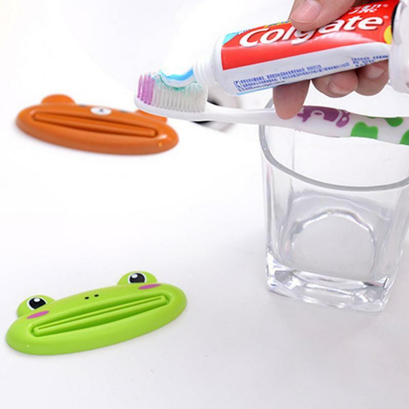 Cartone animato dentifricio spremiagrumi tubo carino bambini Dispenser di dentifricio rana Panda a forma di orso dentifricio estrusore accessori per il bagno