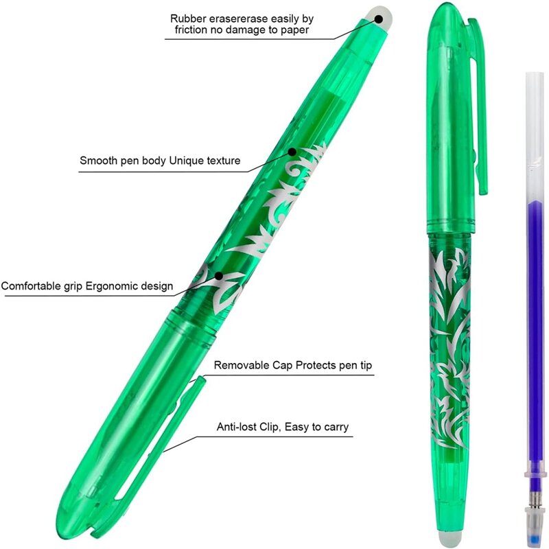 12 buah/set multi-warna pena Gel dapat dihapus 0.7Mm pena Kawaii menulis alat gambar perlengkapan kantor sekolah alat tulis 0.7Mm multiwarna