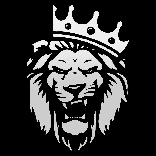 Car Sticker Personality Lion with Crown Vinyl Decal Waterproof Auto Decors on Motorcycle Bumper Rear Window,15cm
