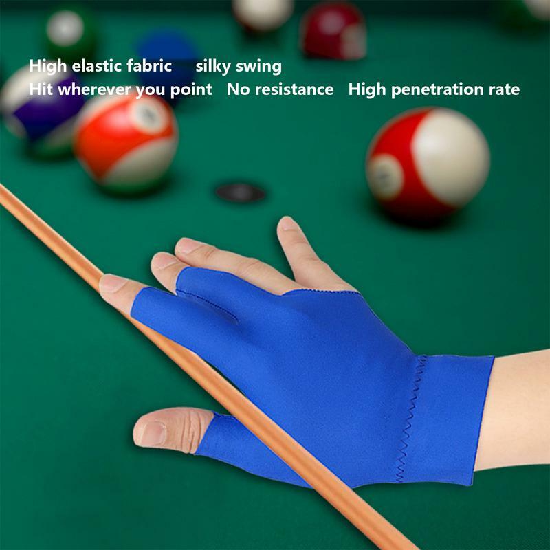 Pool Cue Gloves Three-Fingered Non-Slip Fingerless Table Tennis Gloves Universal Breathable Billiard Accessories For Billiards