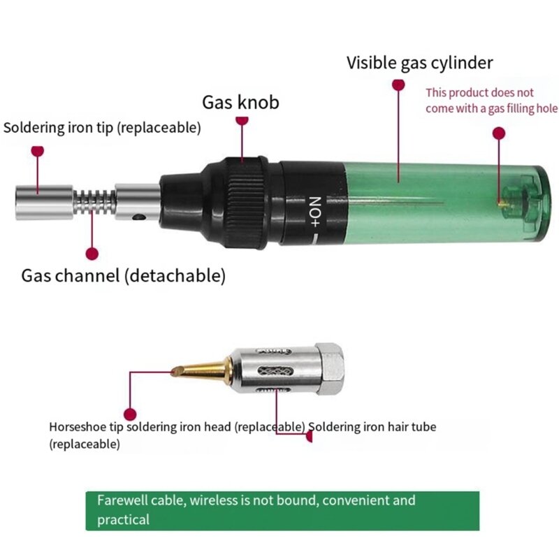 신뢰할 수있는 가스 납땜 인두 키트 가정용 DIY, PC 수리 도구 용 필수 도구 재충전 용 가스 납땜 인두 수리 도구 Dropship
