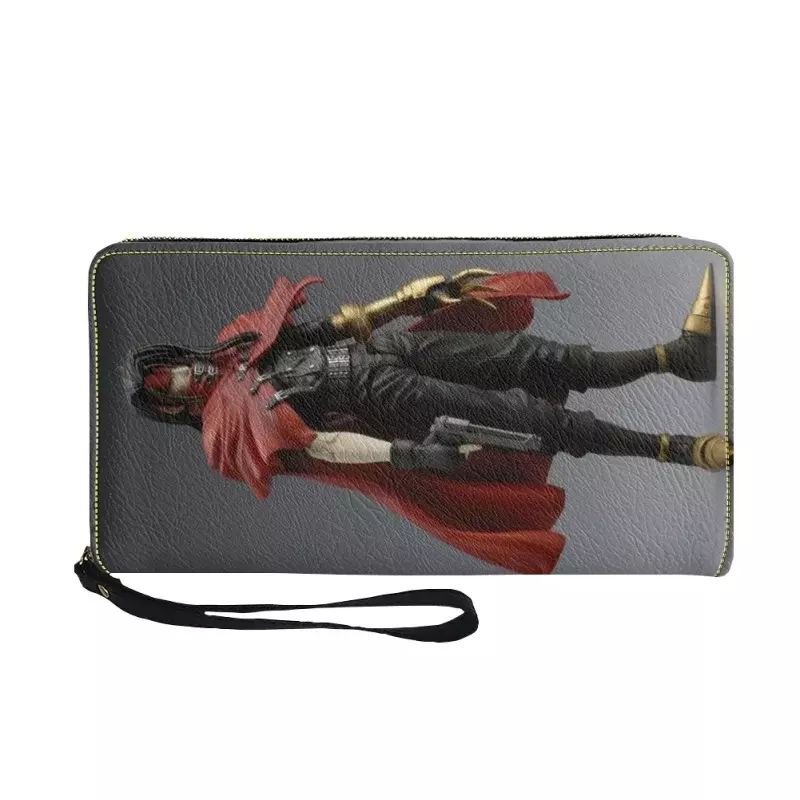 2023 Hot Final Fantasy Sephiroth stampa portafogli in pelle donna porta carte di credito con cerniera pochette portamonete borsa a mano
