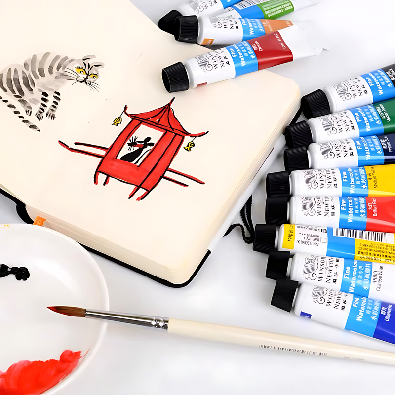 Winsor & Newton Set di colori ad acquerello professionale 12/18/24/36 colori 10ML acquerello per artisti di pittura per principianti che disegnano arte